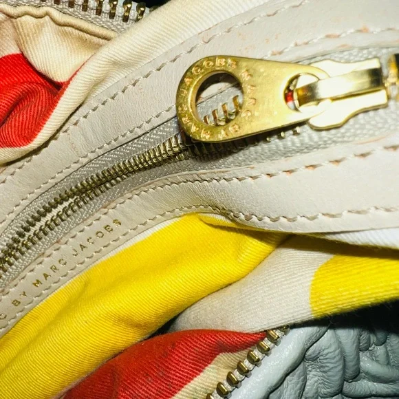 Marc by Marc Jacobs Monogram Hobo Bag - Bone/Gray Leather - Picture 9 of 12